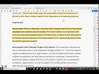 Video thumbnail for Chemistry Formal Lab Report - Abstract, Introduction, Experimental