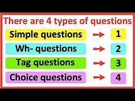 Video thumbnail for What are the 4 types of questions? 🤔 | Simple, Wh-, tag & choice questions | Learn with examples