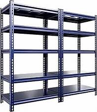 Video thumbnail for REIBII 72" Garage Shelving Heavy Duty Storage Shelves Holds 2000 LBS Adjustable 5-Tier Metal Shelving Units and Storage Rack Heavy Duty Shelving Shelf for Pantry, Basement,Blue, 2 Pack