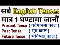 Video thumbnail for अंग्रेजी बोल्न सिक्ने सजिलो तरिका | Learn All Tenses in English Grammar -Present, Past, Future Tense