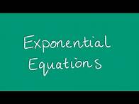 Video thumbnail for Exponential equations | Unit 3 and 4 VCE Maths Methods