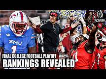 Video thumbnail for FINAL College Football Playoff Rankings REVEALED 👀 | ESPN College Football