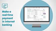 Video thumbnail for Make a real-time payment in internet banking.