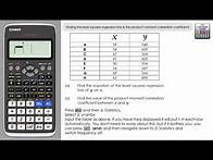 Video thumbnail for Regression Line & Correlation Coefficient on Casio Classwiz | Least Squares on fx-991EX fx-570EX