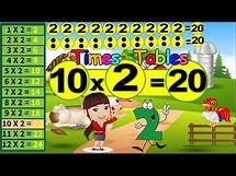 Video thumbnail for 2x Times Tables and how to use a Multiplication Table (kids) 2x2 easy learn
