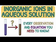 Video thumbnail for EVERY Inorganic Aqueous Ion OBSERVATION and EQUATION You NEED To Know｜A Level Chemistry (AQA)