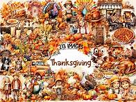 Video thumbnail for Thanksgiving Watercolor Clipart Bundle - 213 PNG Grateful Festive Images, Harvest Feast Graphics, Instant Digital Download, Commercial Use - Etsy