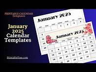 Video thumbnail for January 2025 Calendar Free Printable Templates
