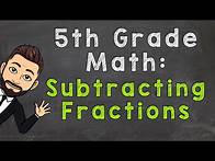 Video thumbnail for Subtract Fractions with Unlike Denominators (How To) | 5th Grade Math