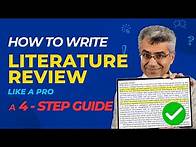 Video thumbnail for 💪 How to Write a High-Quality Literature Review Like a Pro: A 4-Step Guide 🎓