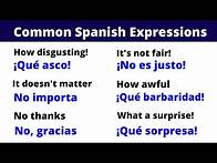 Video thumbnail for Common Spanish Expressions that we use every day.