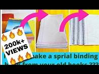 Video thumbnail for How to make a spiral notebook at home ??? | Diy spiral notebook | How to make a notebook at home |