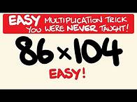 Video thumbnail for Easy Multiplication trick for BIG numbers.