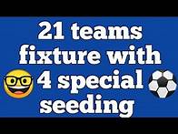Video thumbnail for knockout fixture of 21 teams with 4 special seeding | how to draw a fixture/Class 12/ Physical Wala