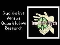 Video thumbnail for Qualitative vs. Quantitative Research