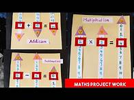 Video thumbnail for Maths project class 1 to 5 / Maths project at home / subtraction, addition & multiplications project