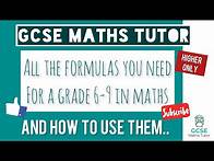 Video thumbnail for All the GCSE Maths Formulas for a Grade 6-9 and How to use Them!! | Higher | Edexcel, AQA, OCR, WJEC
