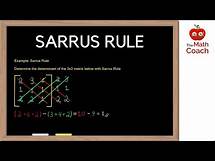 Video thumbnail for Sarrus Rule | How To Fast Calculate The Determinant of A 3 x 3 Matrix | Linear Algebra