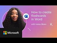 Video thumbnail for Microsoft Create: Create printable flashcards using Word