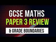 Video thumbnail for Edexcel GCSE Maths Paper 3 Review 2022