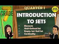 Video thumbnail for INTRODUCTION TO SETS || GRADE 7 MATHEMATICS Q1