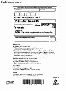 Video thumbnail for PEARSON EDEXCEL A LEVEL SPANISH PAPER 2 2023 (9SP0/02: Written Response To Works And Translation)