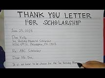 Video thumbnail for How to Write A Thank You Letter for Scholarships Step by Step | Writing Practices