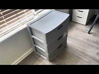 Video thumbnail for Sterilite 3 Drawers Wide Weave Tower Plastic Storage Organization Review, Large drawers for storage