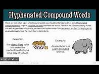 Video thumbnail for Hyphenated and Open Compound Words