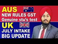 Video thumbnail for Australia New Rules GST Genuine Students Test | UK July Intake | Broadway Immigration | PTC News