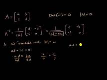 Video thumbnail for Invertible and noninvertibles matrices