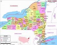 Video thumbnail for New York Map | Map of New York (IA) State With County