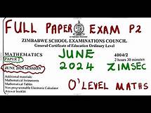 Video thumbnail for ZIMSEC June 2024 Paper 2 Mathematics Full Paper Revision @mathszoneafricanmotives @mathswithadmirelightone