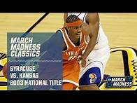 Video thumbnail for Syracuse vs. Kansas: 2003 National Championship | FULL GAME
