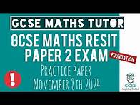 Video thumbnail for Practice Paper 2 | Foundation GCSE Maths Resit Exam 8th November 2024 | TGMT