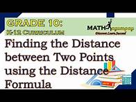 Video thumbnail for FINDING THE DISTANCE BETWEEN TWO POINTS USING DISTANCE FORMULA