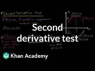 Video thumbnail for Second derivative test | Using derivatives to analyze functions | AP Calculus AB | Khan Academy