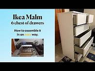 Video thumbnail for Ikea Malm 6 Chest of Drawers assembly in an easy way.