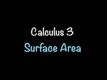Video thumbnail for Calculus 3: Surface Area (Video #22) | Math with Professor V