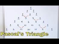 Video thumbnail for 21 - Pascals Triangle & Binomial Expansion - Part 1