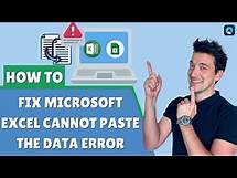 Video thumbnail for How to Fix Microsoft Excel cannot Paste the Data Error