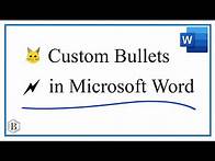 Video thumbnail for How to Insert Custom Bullets in Microsoft Word
