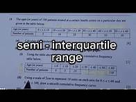 Video thumbnail for Standard deviation | cumulative frequency | semi - interquartile range: 2023 GCE maths paper 2 Q11