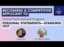 Video thumbnail for Personal Statements - Standing Out | Psychology Grad School Tips Series