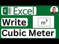 Video thumbnail for How to Add Cubic Meter (m³) in Excel - Easy to Follow
