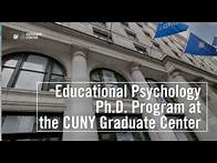 Video thumbnail for Educational Psychology Ph.D. Program at the CUNY Graduate Center