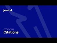 Video thumbnail for How to automatically generate citations and reference lists with Jenni