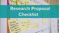 Video thumbnail for How to Write a Research Proposal: Checklist Example - Wordvice