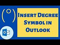 Video thumbnail for How to Type/Insert Degree Symbol (°) in Outlook? [Shortcut + Example]