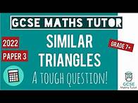 Video thumbnail for A Really Difficult Similar Triangles Problem | Grade 7+ | GCSE Maths Exam Revision